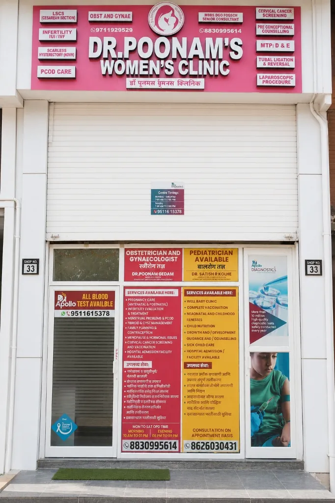 Dr. Poonam's Women's Clinic Storefront and Entrance in Keshav Nagar